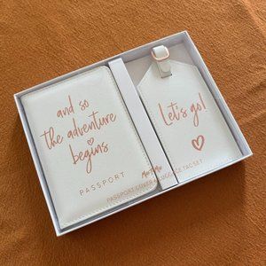 "Let the Adventure Begin" Passport Holder and Luggage Tag